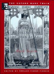 Cover of: Personal Recollections of Joan of Arc (1896) (The Oxford Mark Twain) by Mark Twain, Susan K. Harris
