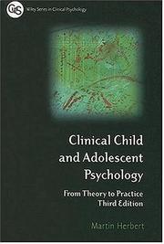 Cover of: Clinical Child and Adolescent Psychology by Martin Herbert