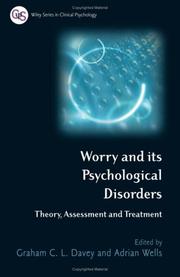 Cover of: Worry and its Psychological Disorders by 