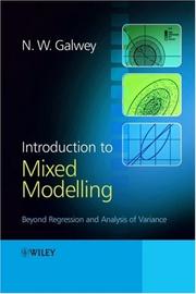 Cover of: Introduction to Mixed Modelling | N. W. Galwey