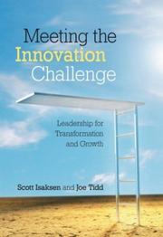 Cover of: Meeting the Innovation Challenge: Leadership for Transformation and Growth