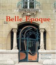 Cover of: Parisian Architecture of the Belle Epoque | Roy Johnston