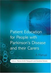 Cover of: Patient Education for People with Parkinson's Disease and their Carers: A Manual