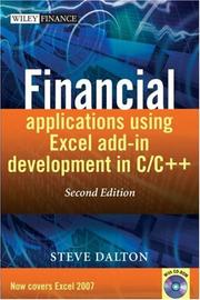 Cover of: Financial Applications using Excel Add-in Development in C/C++