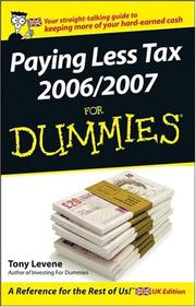 Cover of: Paying Less Tax 2006/2007 for Dummies (For Dummies)
