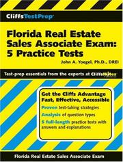 Cover of: CliffsTestPrep Florida Real Estate Sales Associate Exam: 5 Practice Tests (CliffsTestPrep)