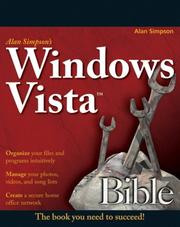 Cover of: Alan Simpson's Windows Vista Bible by Alan Simpson, Todd Meister