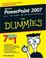 Cover of: PowerPoint 2007 All-in-One Desk Reference For Dummies (For Dummies (Computer/Tech))
