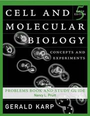 Cover of: Cell and Molecular Biology, Study Guide: Concepts and Experiments