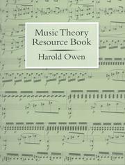 Music Theory Resource Book by Harold Owen