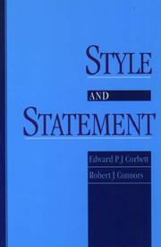 Cover of: Style and statement by Edward P. J. Corbett