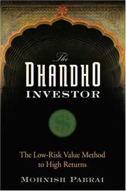 Cover of: The Dhandho Investor: The Low - Risk Value Method to High Returns