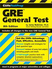 Cover of: CliffsTestPrep GRE General Test (Cliffs Test Prep GRE)