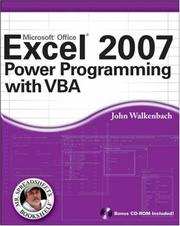 Cover of: Excel 2007 Power Programming with VBA (Mr. Spreadsheet's Bookshelf)