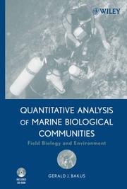 Cover of: Quantitative Analysis of Marine Biological Communities: Field Biology and Environment