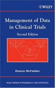 Cover of: Management of Data in Clinical Trials by Eleanor McFadden