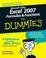 Cover of: Microsoft Office Excel 2007 Formulas & Functions For Dummies (For Dummies (Computer/Tech))