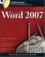 Cover of: Microsoft Word 2007 Bible by Herb Tyson, Herb Tyson