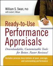 Cover of: Ready-to-Use Performance Appraisals by William S., PhD Swan, Leslie E. Wilson