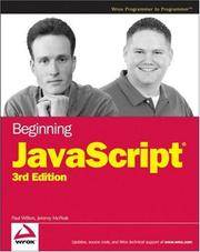 Cover of: Beginning JavaScript, 3rd Edition (Programmer to Programmer) by Paul Wilton, Jeremy McPeak