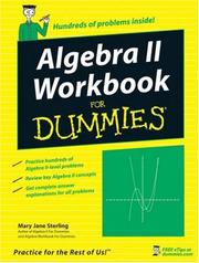 Cover of: Algebra II Workbook For Dummies | Mary Jane Sterling