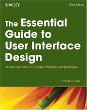 Cover of: The Essential Guide to User Interface Design by Wilbert O. Galitz, Wilbert O. Galitz