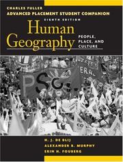 Cover of: Advanced Placement Student Companion to Accompany Human Geography: People, Place, and Culture