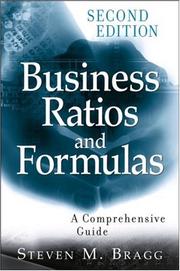 Cover of: Business Ratios and Formulas: A Comprehensive Guide
