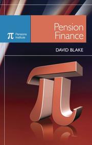 Cover of: Pension Finance by David Blake