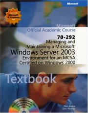 Cover of: 70-292 Managing and Maintaining a Microsoft Windows Server 2003 Environment for an MCSA Certified on Windows 2000 Package