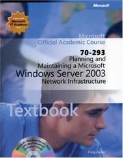 Cover of: 70-293 Planning and Maintaining a Microsoft Windows Server 2003 Network Infrastructure Package