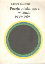 Cover of: Poezja polska w latach 1939-1965. Cz. 2