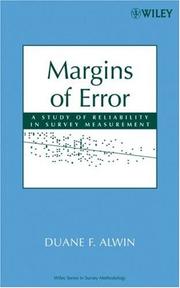 Cover of: Margins of Error: A Study of Reliability in Survey Measurement (Wiley Series in Survey Methodology)