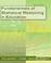 Cover of: Fundamentals of Statistical Reasoning in Education