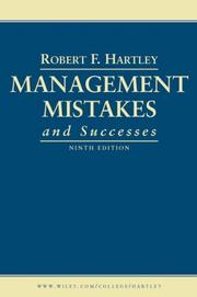 Cover of: Management Mistakes and Successes