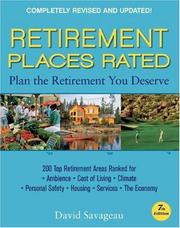 Cover of: Retirement Places Rated by David Savageau