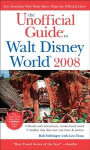 Cover of: The Unofficial Guide to Walt Disney World 2008 (Unofficial Guides) by Bob Sehlinger, Len Testa