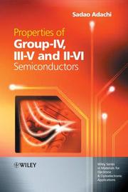 Cover of: Properties of group-IV, III-V and II-VI semiconductors