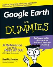 Cover of: Google Earth For Dummies by David A. Crowder