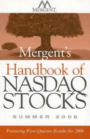 Cover of: Mergent's Handbook of NASDAQ Stocks Summer 2006 by Nasdaq