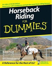 Cover of: Horseback Riding For Dummies (For Dummies (Sports & Hobbies)) by Audrey Pavia, Shannon Sand