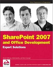 Cover of: SharePoint 2007 and Office Development Expert Solutions (Programmer to Programmer)