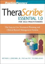 Cover of: TheraScribe Essential 1.0 for Solo Practitioners | Arthur E., Jr. Jongsma