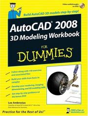 Cover of: AutoCAD 2008 3D Modeling Workbook For Dummies by Lee Ambrosius