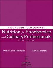 Cover of: Nutrition for Foodservice and Culinary Professionals, Study Guide