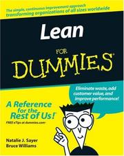 Cover of: Lean For Dummies (For Dummies (Business & Personal Finance)) by Natalie J. Sayer, Bruce Williams