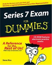Cover of: Series 7 Exam For Dummies by Steven M. Rice