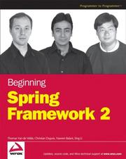 Cover of: Beginning Spring Framework 2 | Thomas Van de Velde