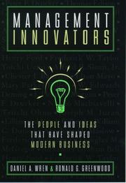 Cover of: Management innovators by Daniel A. Wren