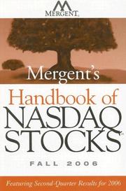 Cover of: Mergent's Handbook of NASDAQ Stocks Fall 2006: Featuring Second-Quarter Results for 2006 (Mergent's Handbook of Nasdaq Stocks)
